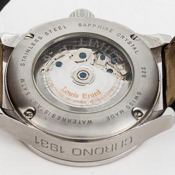 LOUIS ERARD, Chrono 1931, chronograph, wristwatch, 44 mm,