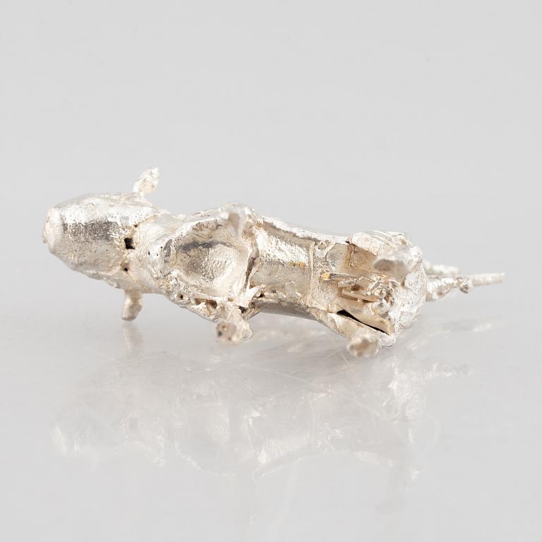 A sterling silver sculpture, mark of Lars Arby, Gothenburg, Sweden 1982.