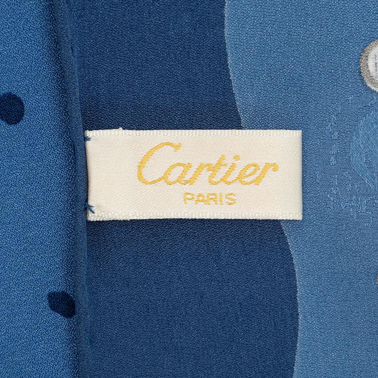 Cartier, scarf, "Poem de Marie Sebrys".