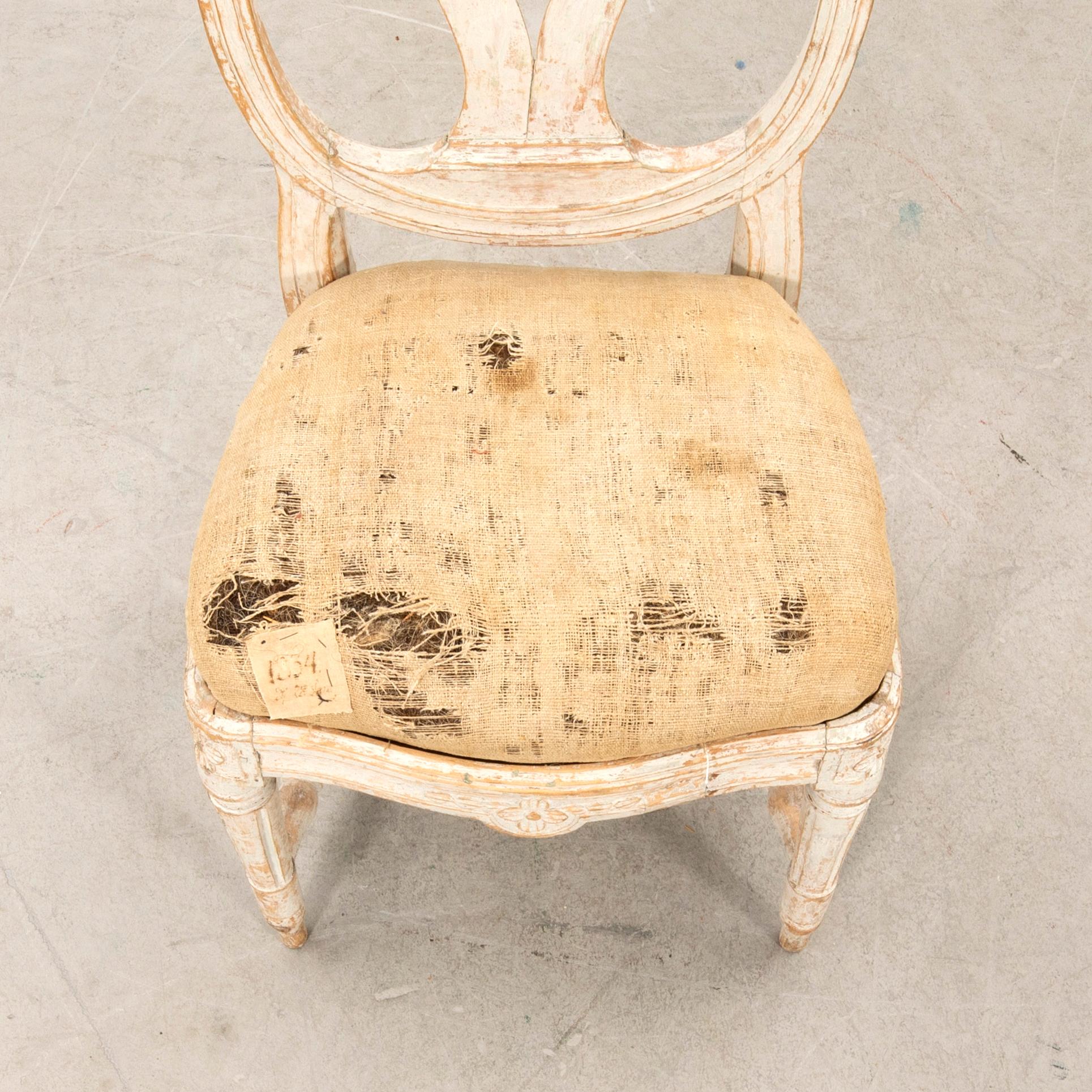 Stol gustavianskt Stockholmsarbete sent 1700-tal.