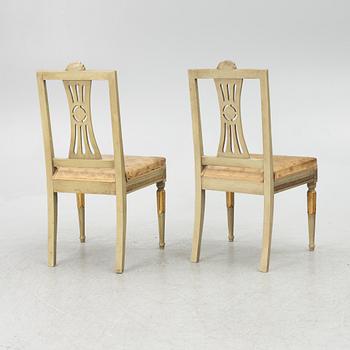 Ten Gustavian style chairs, Sweden, first half of the 20th century.