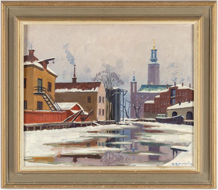 GUNNAR ZETTERSTRÖM, olja på pannå, signerad.