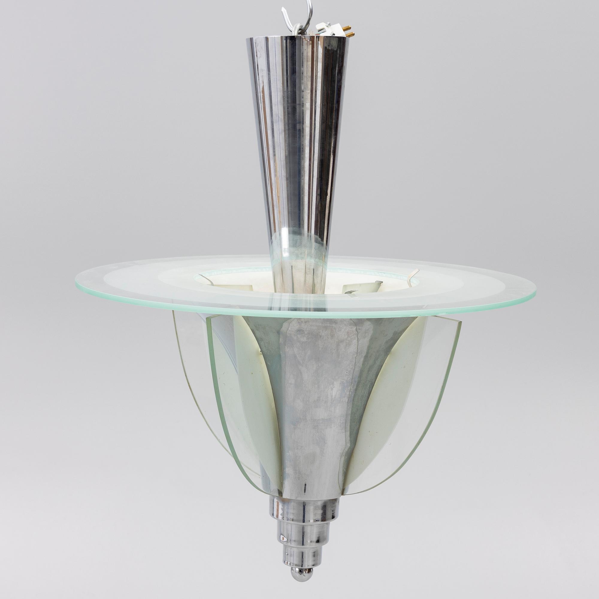 Henri Petitot, attributed to, ceiling lamp, France, Art Deco, 1930s.