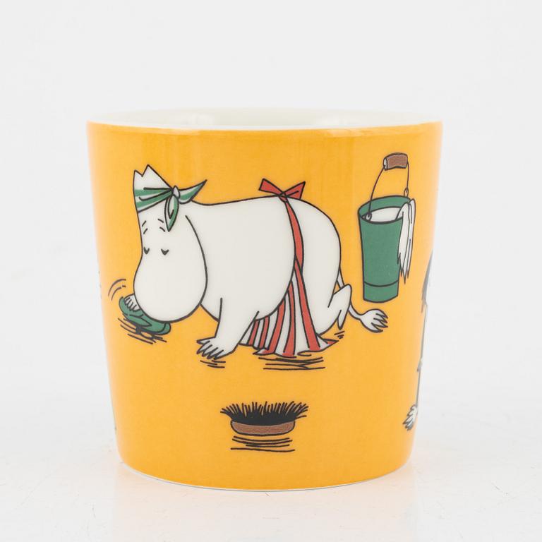 Eleven porcelain Moomin mugs, Arabia, Finland.