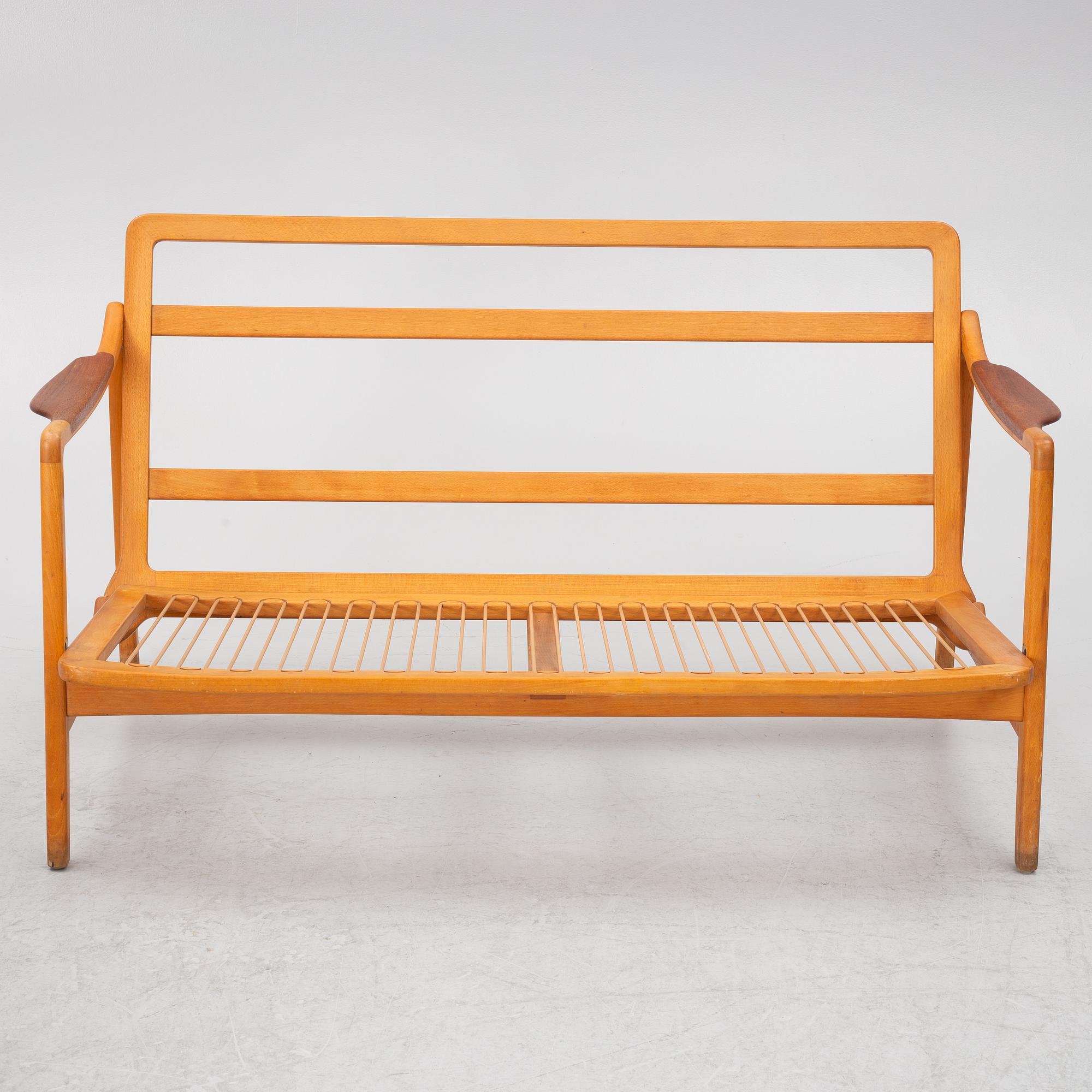 Tove & Edvard Kindt Larsen, a model 117 sofa, France & Daverkosen, Denmark, designed in 1956.