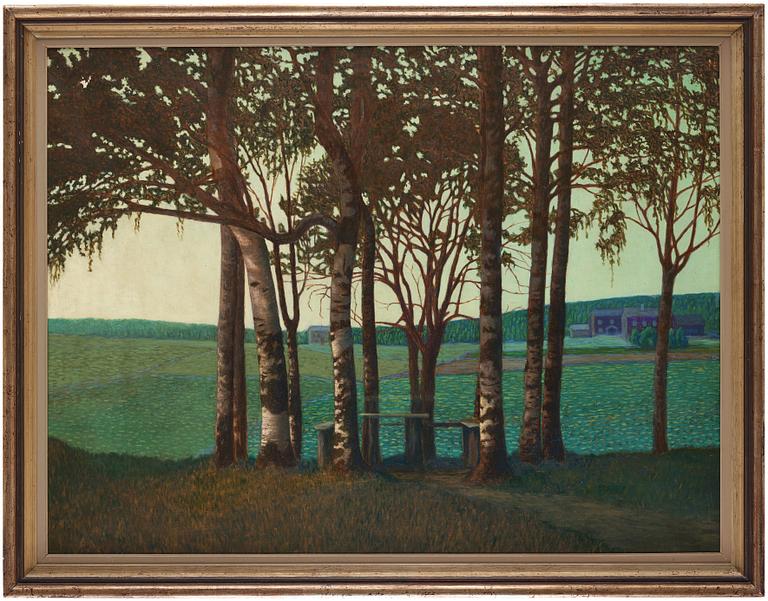 Bror Lindh, View with Birch trees.