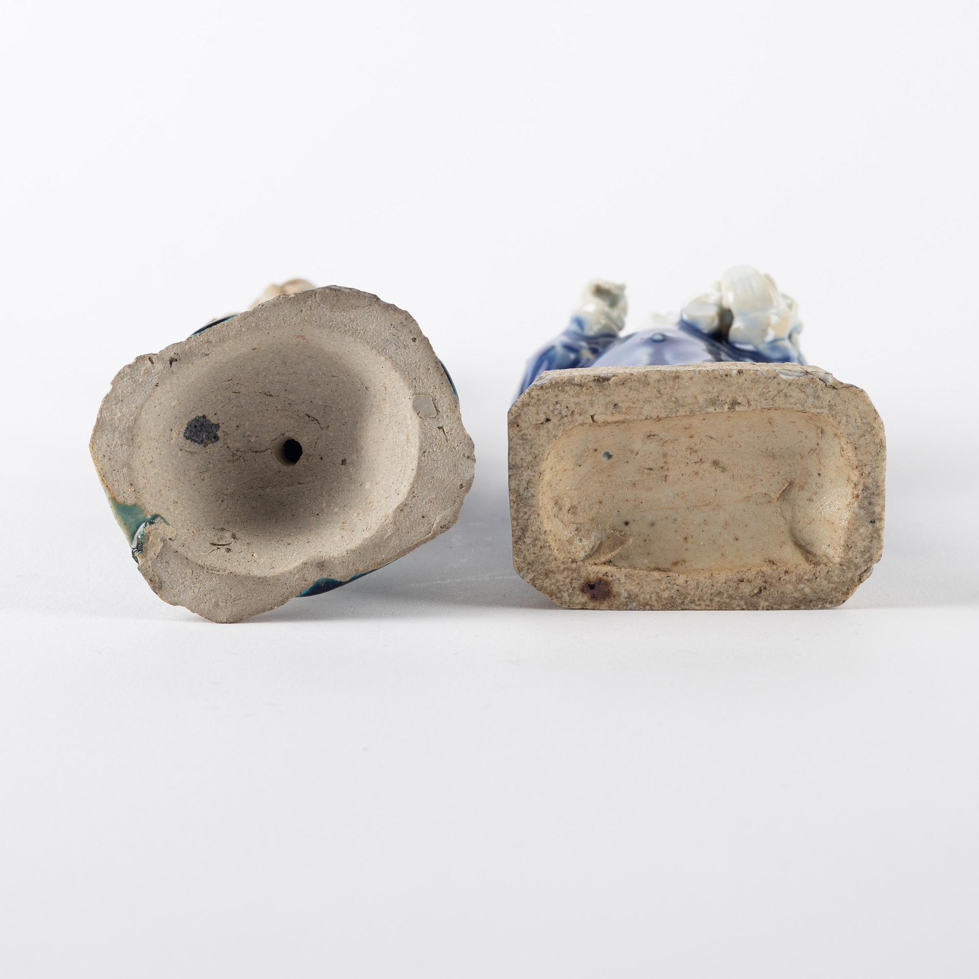 Two Chinese porcelain figures, late Qingdynasty and 18th Century.