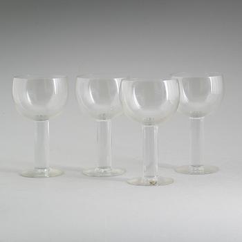ÖLGLAS, 4 st, "Kolonn", Gunnar Cyrén, Orrefors.