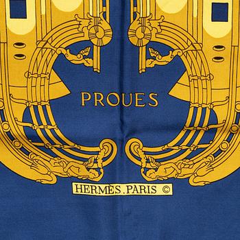 Hermès, scarves, 2 pcs, "Equipages" & "Proues".