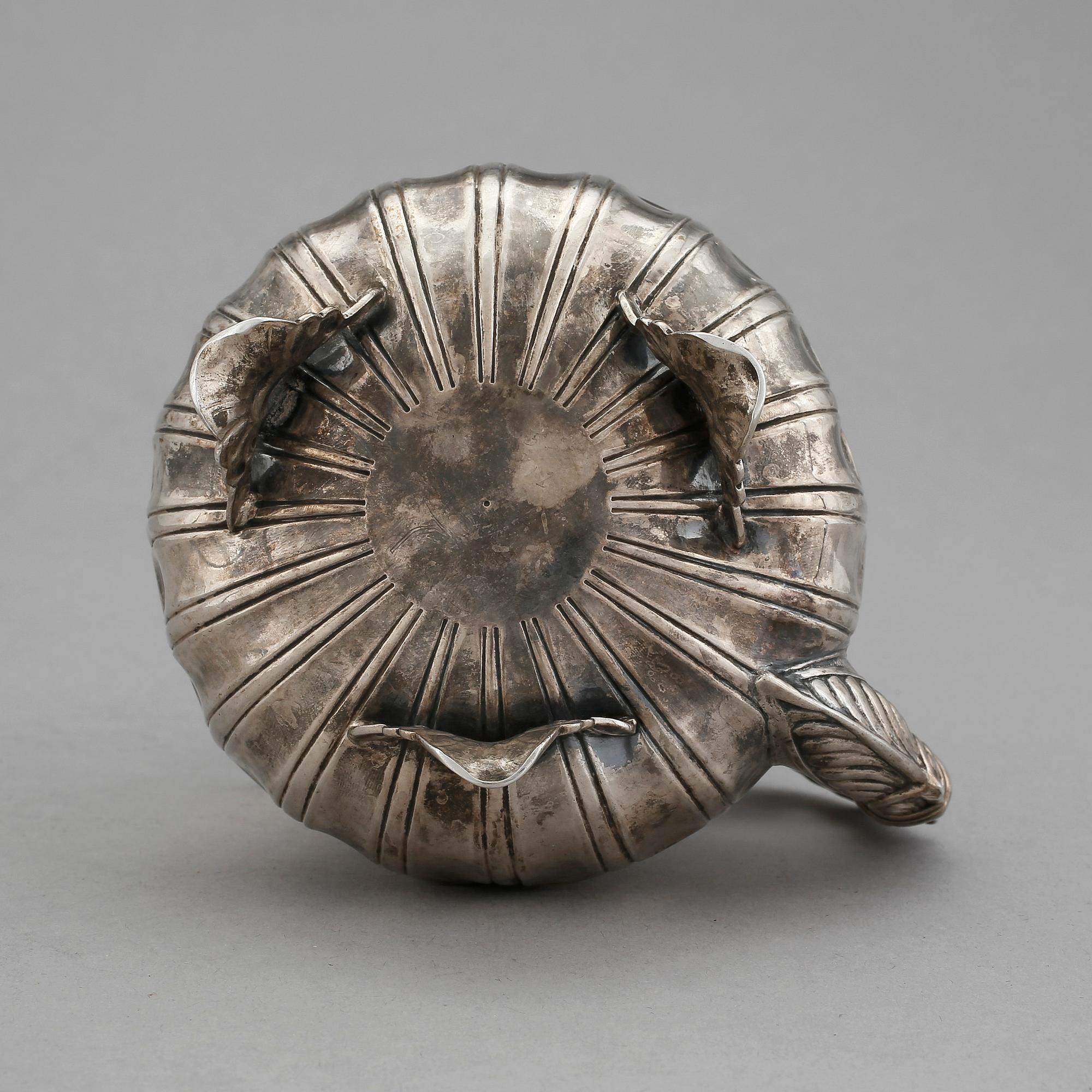 GRÄDDKANNA, silver, Gustav Folker, Stockholm, 1837. Vikt ca 250 g.