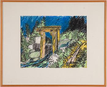 Stig Claesson, pastel, signed Stig Claesson.