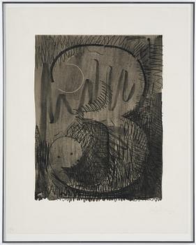 Jasper Johns, "Figure 3" from: Black Numerals Series.