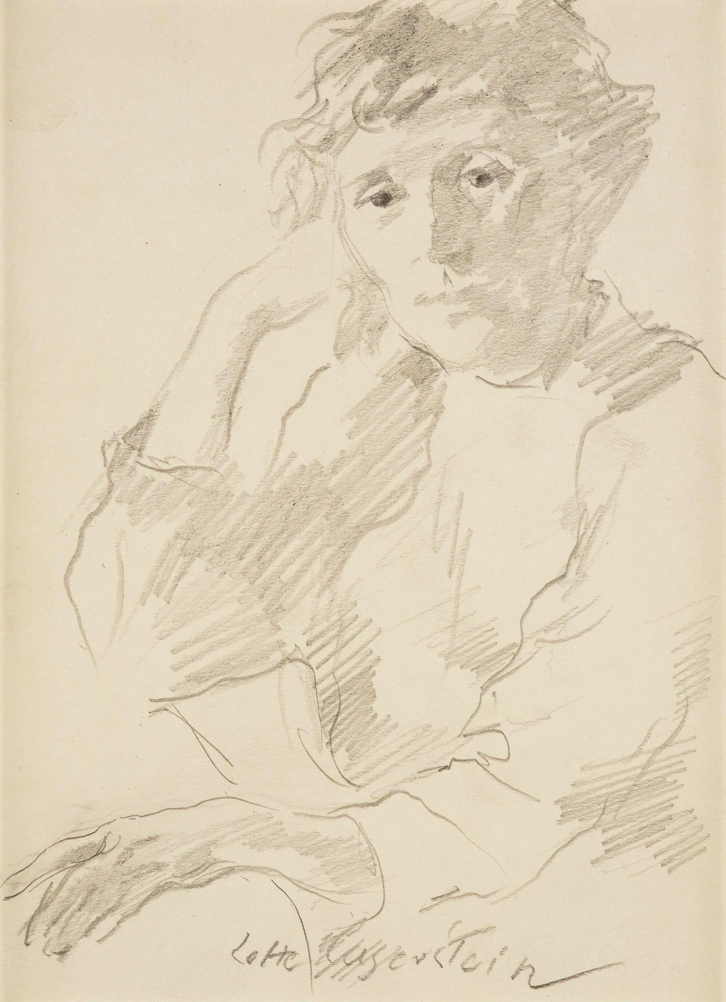 Lotte Laserstein, Traute is leaning on her hand.