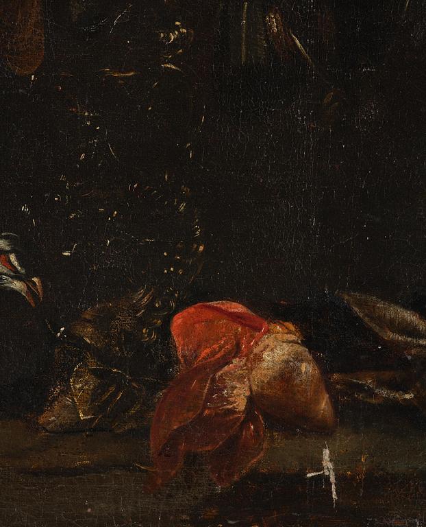 Jacopo da Empoli, hans efterföljd, Skafferi med fåglar, hare och fisk.