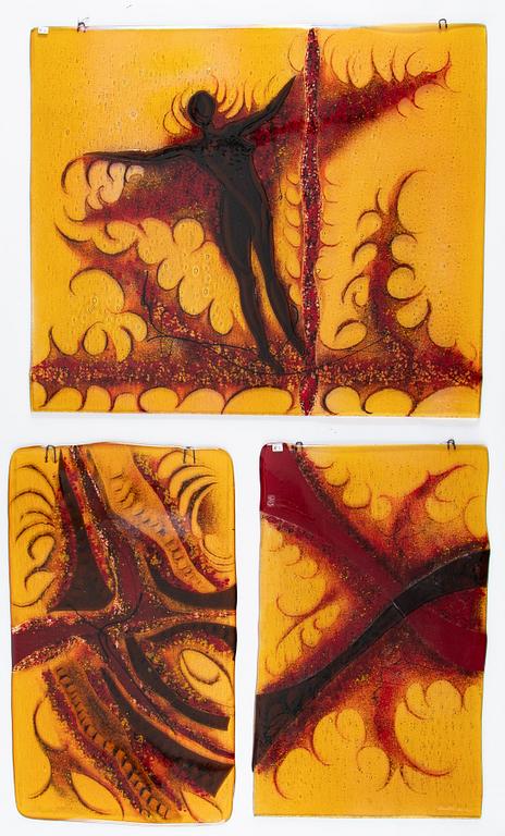 Benth Owesen, 23 glass plaques, Norway, signed and dated.