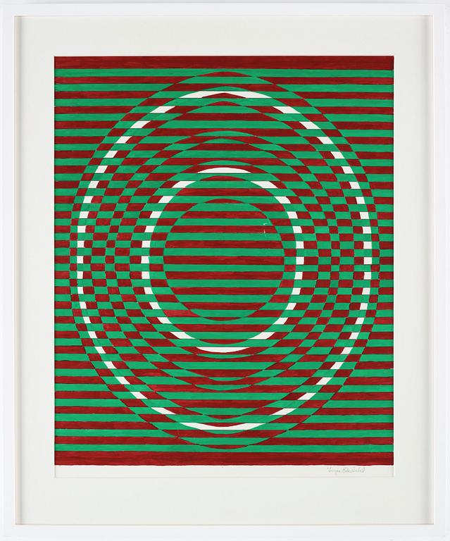 INGER EKDAHL, gouache på papper, signerad.