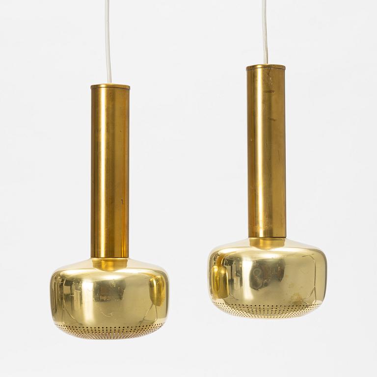 Wilhelm Lauritzen, a pair of ceiling lights, Louis Poulsen, Denmark.