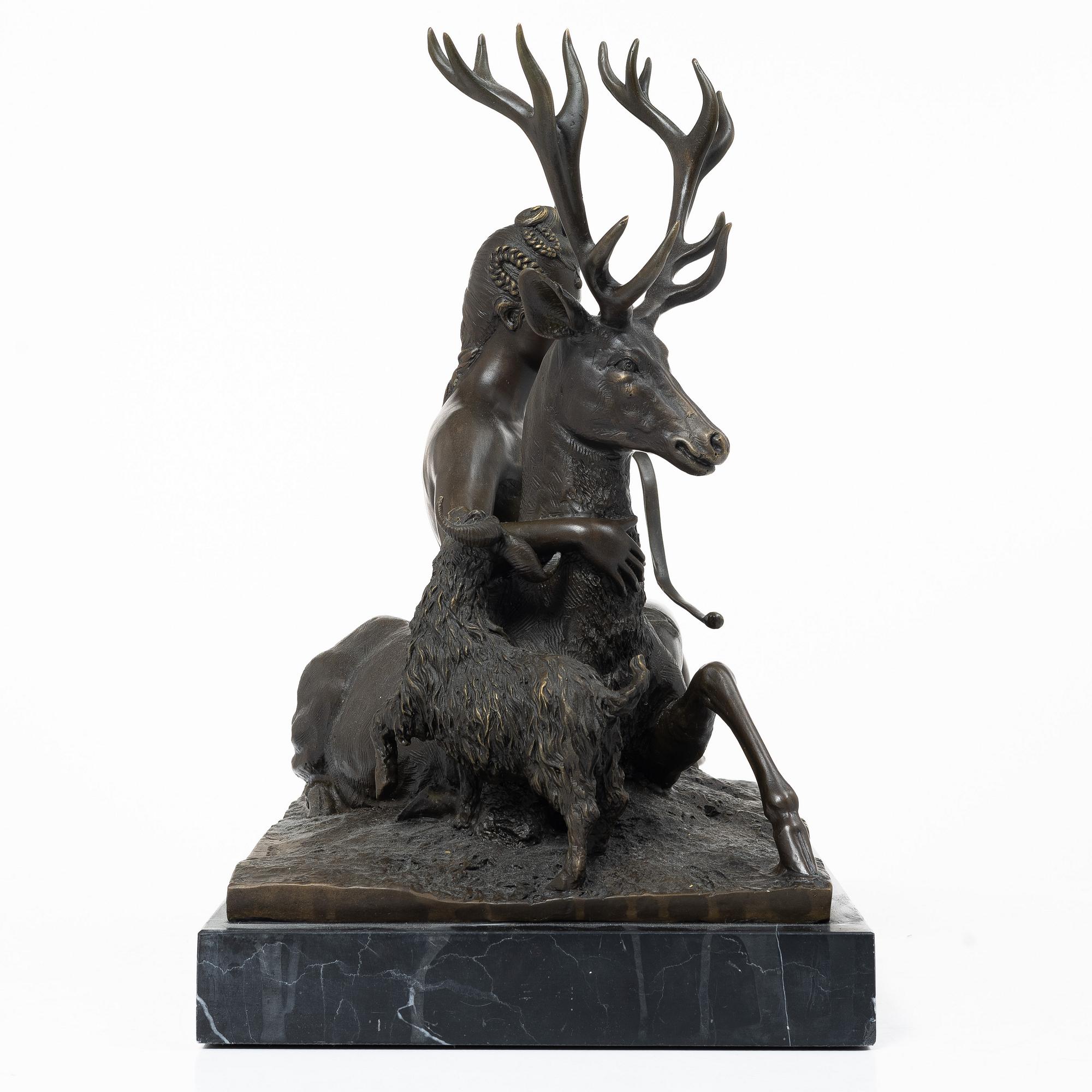 Diana and the deer, P. Jacquiet, after, 21st century.