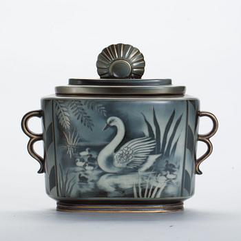 LOCKURNA, "Flambé", stengods, Gunnar Nylund 1900-talets mitt.