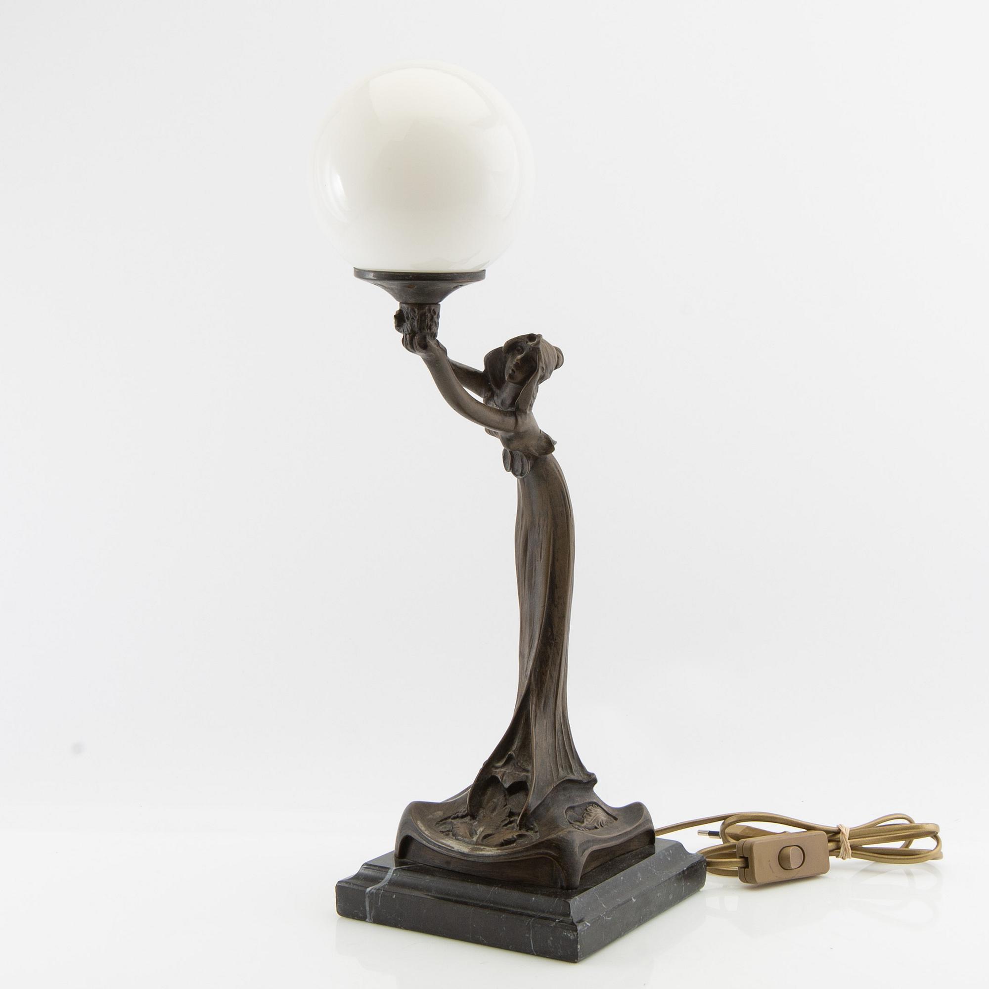 Table lamp, Art Nouveau style.