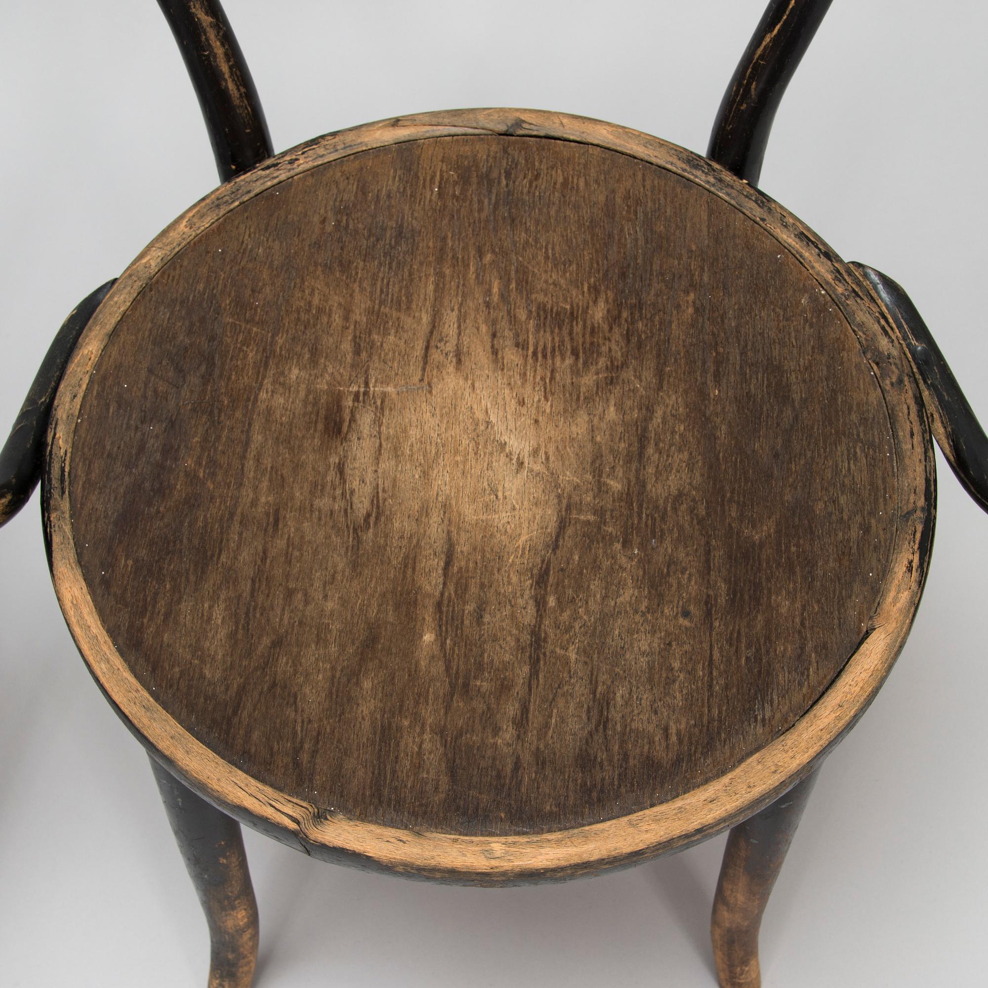 Thonet, stolar, 4 st, modell 209, efter 1920.