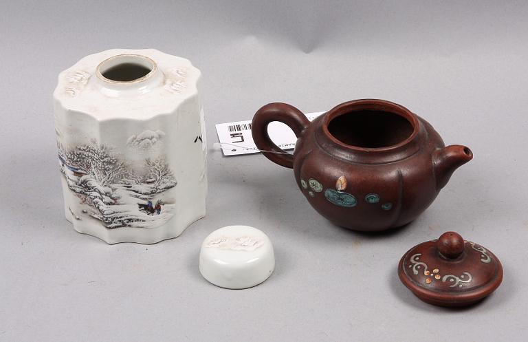 PARTI KERAMIK, 2 delar, Kina, 1900/2000-tal.