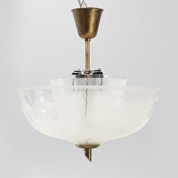 Carl Erik Bodén, taklampa, Swedish Modern, Glössner, 1947.