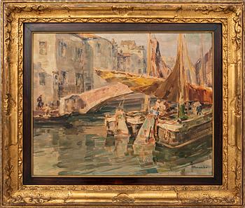 Angelo Brombo, "Timoni in Canal Vena, Venice".