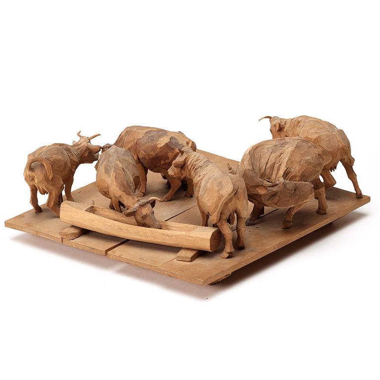 Axel Petersson Döderhultarn, Maid and cows.