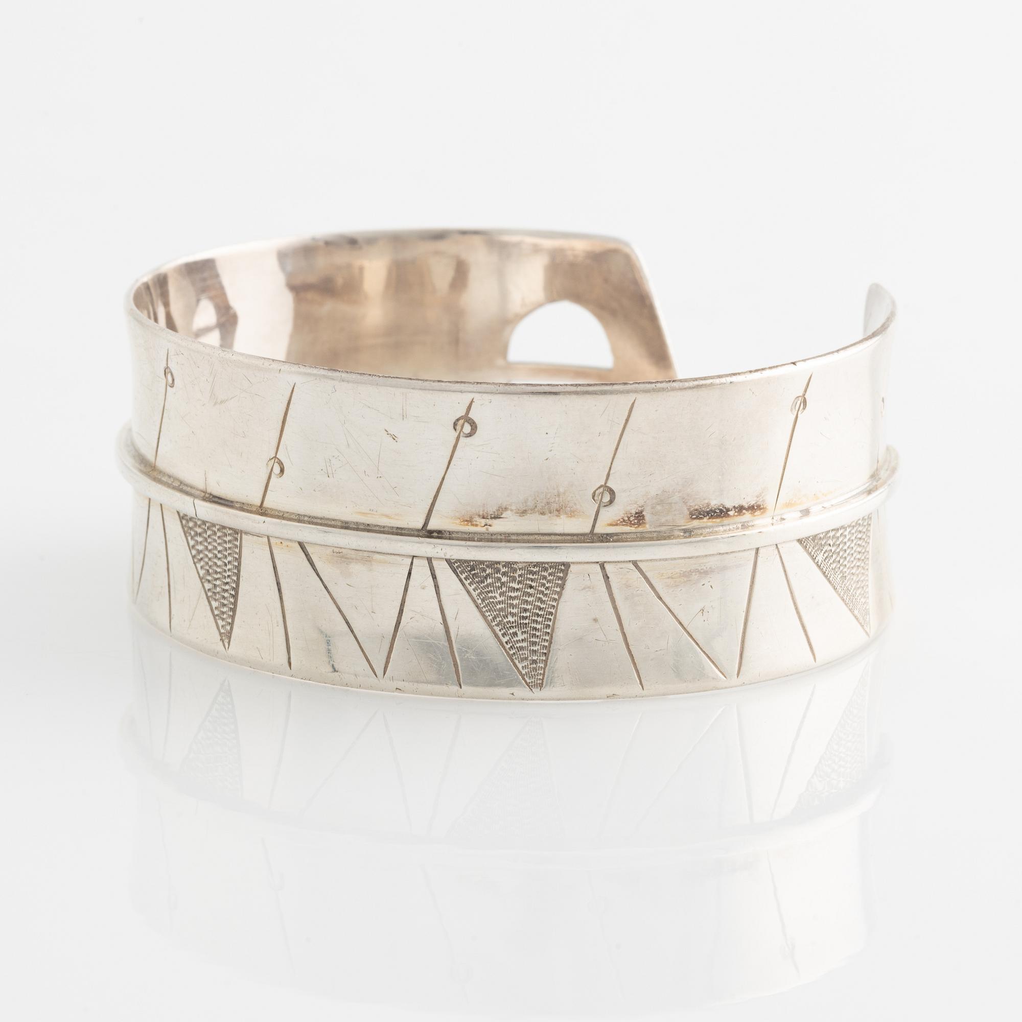Åke Bergman, a silver cuff, Stockholm, 1956.