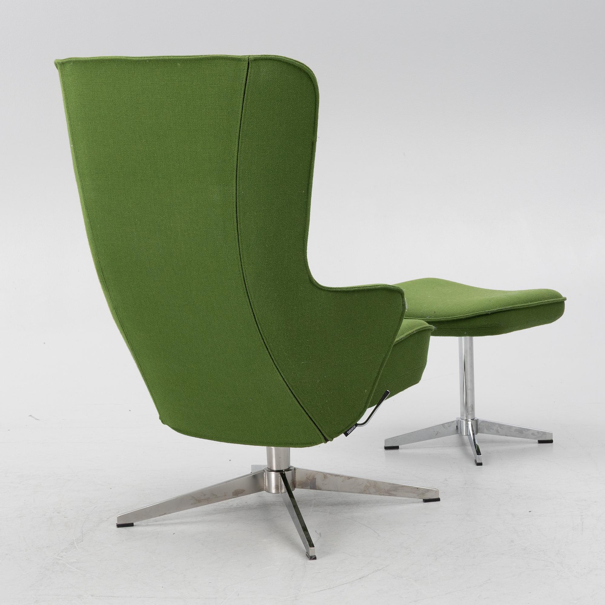 Roger Persson, fåtölj med fotpall, "Norma", Swedese.