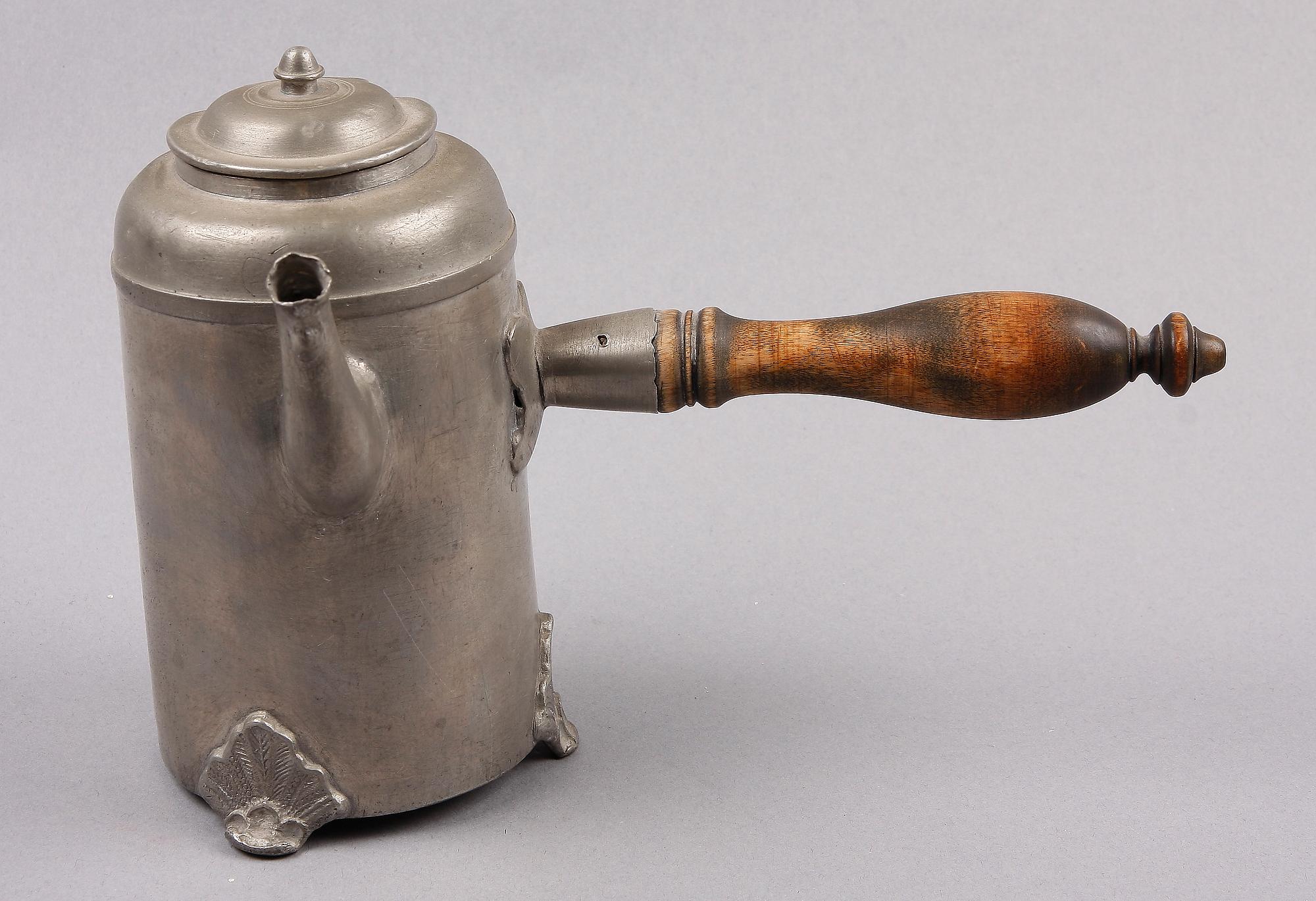 KAFFEKANNA, tenn, otydl stämplar Sverige, 1800-tal.