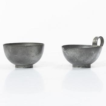 Firma Svenskt Tenn, sugar bowl and cream jug, Stockholm, 1953-54.