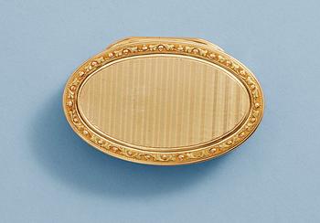 808. A Swedish 18th century gold-box en trois couleurs , makers mark of Friedrich Fyrwald, Stockholm 1788.