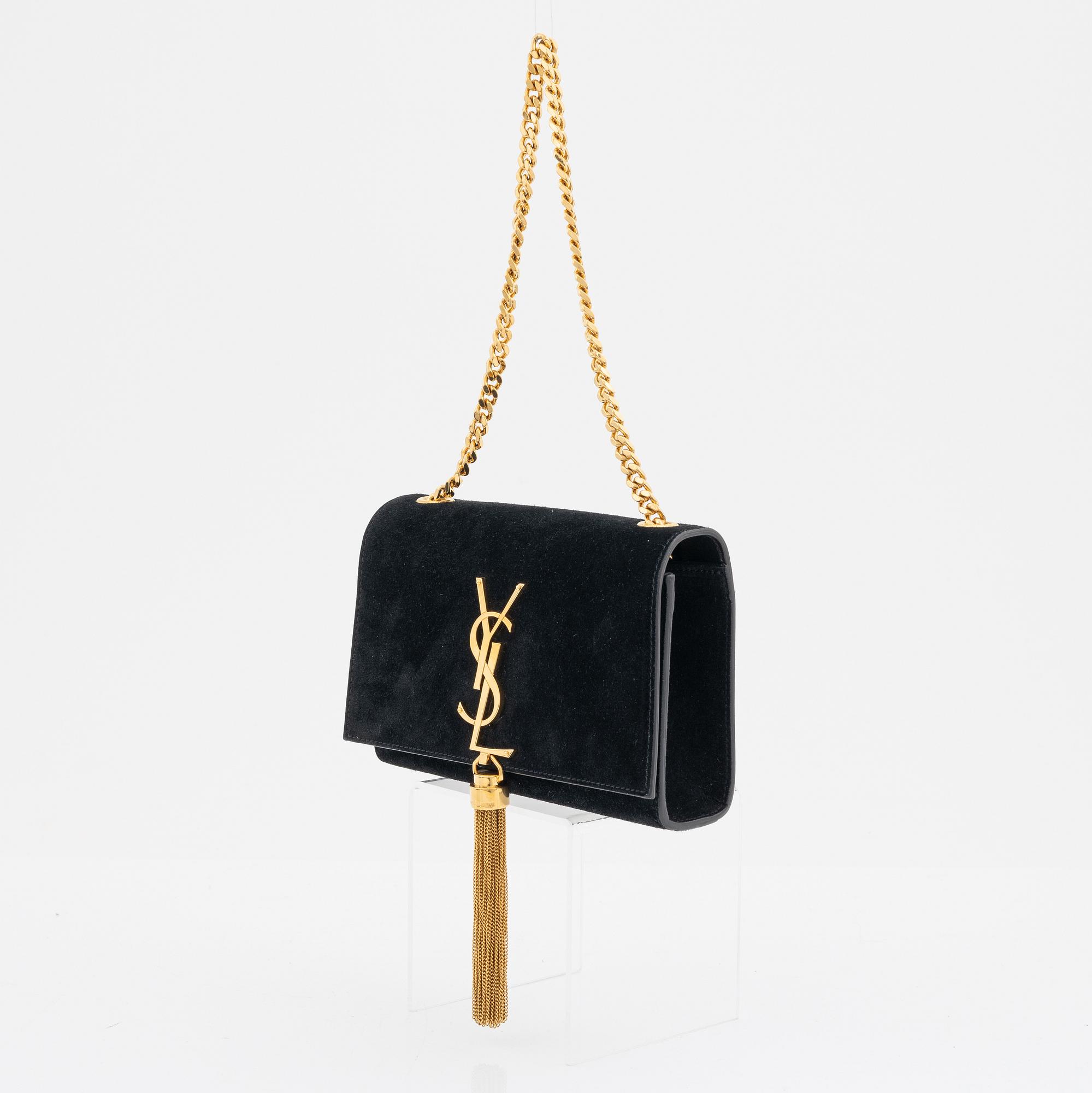 Ysl black suede bag online