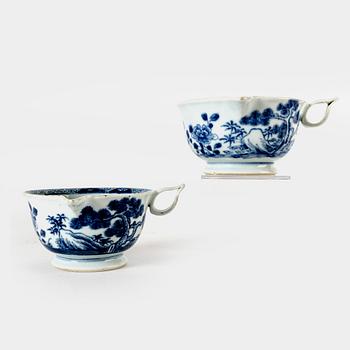 A set of two Chinese 19th century porcelain saucers.