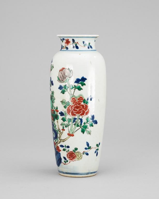 A polychrome transition-style vase.