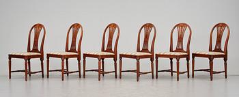 MATSALSGRUPP, 6+1 delar, gustaviansk stil, 1900-talets mitt.