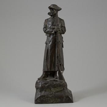 ALFRED OHLSON, SKULPTUR, brons, signerad.