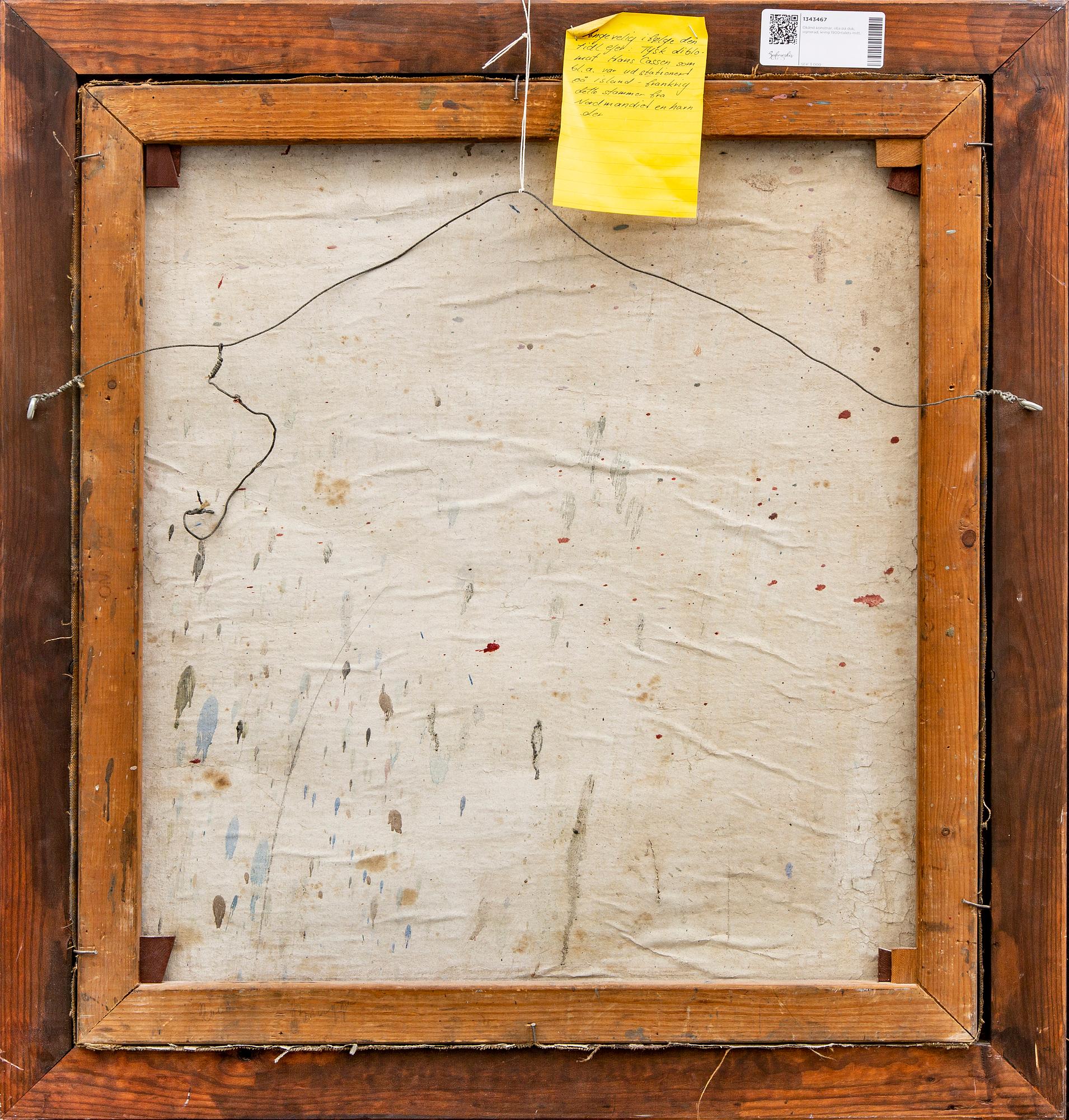 Unknown artist, oil on canvas, signed, around the middle of the 20th century.