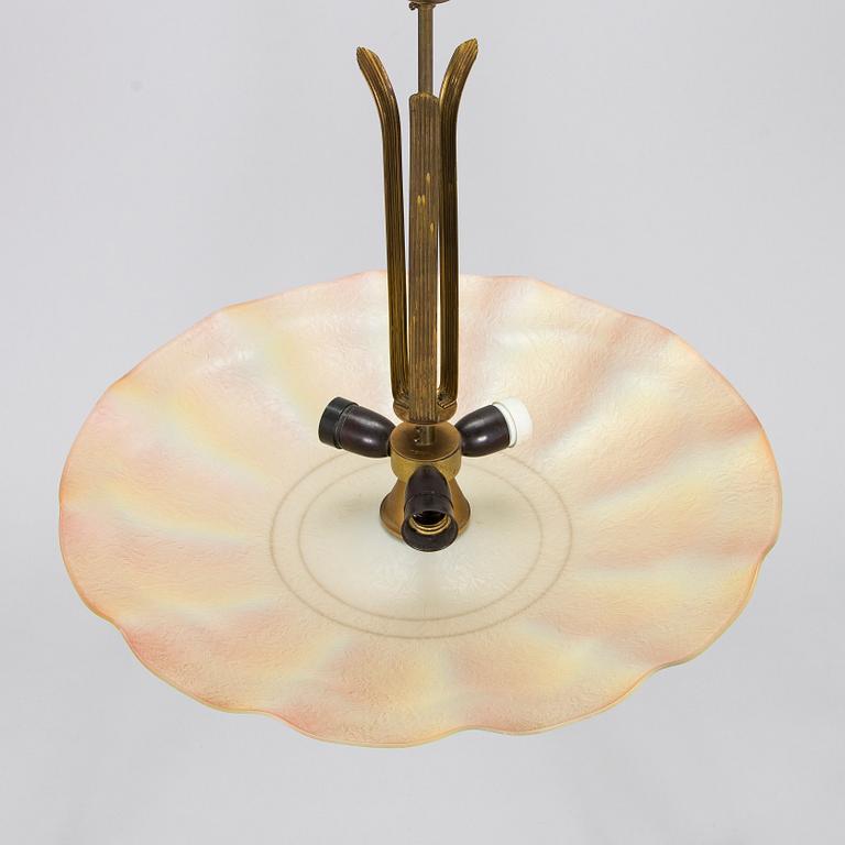 A Finnish 1940s pendant ceiling light by Valinte.