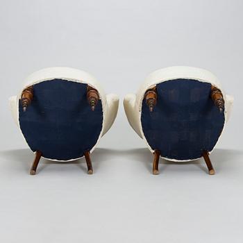 A pair of armchairs, late 19th century.