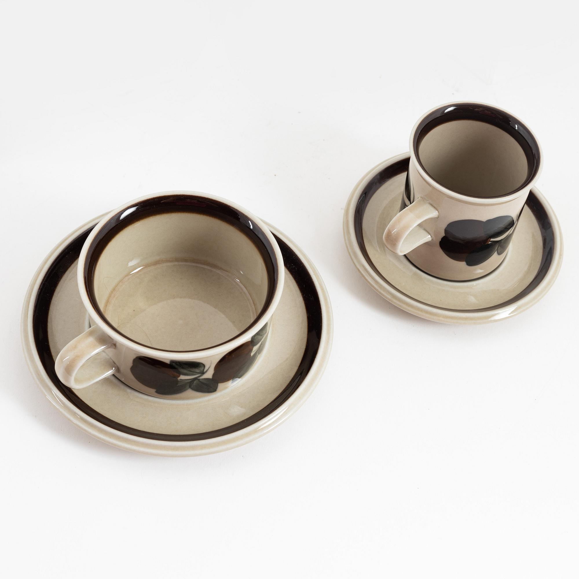 Ulla Procopé, a 21-piece 'Ruija' tea and coffee service, Arabia, Finland, 1975-1981.