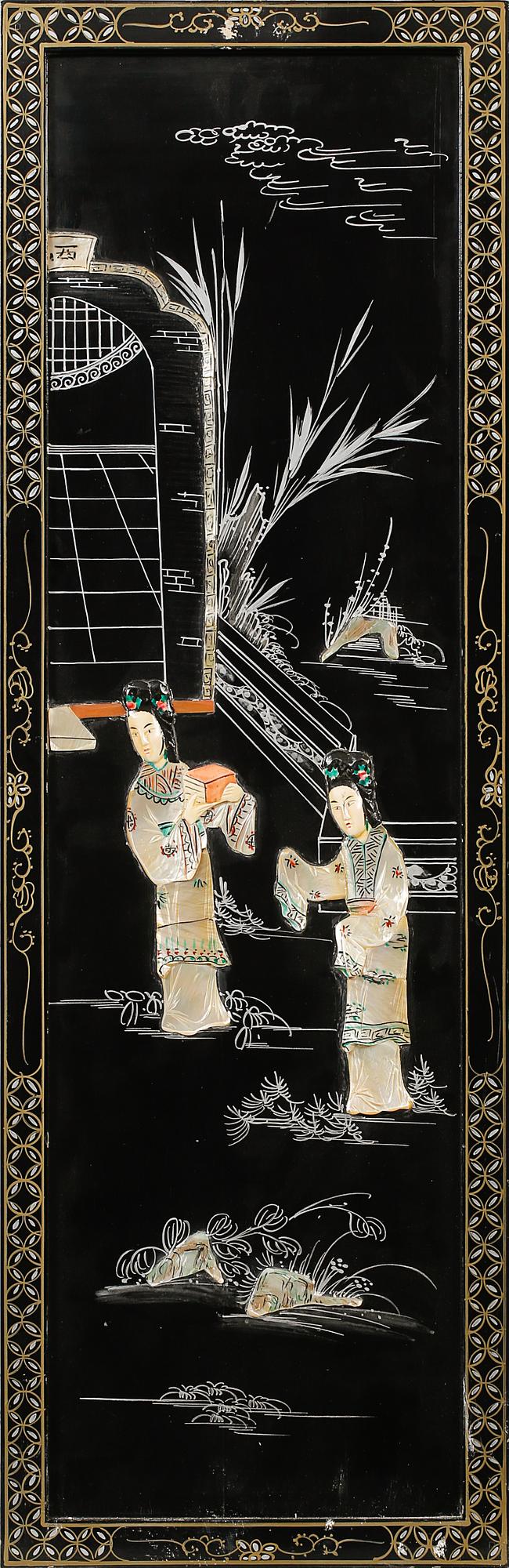 VÄGGPLAKETTER, 4 st, Kina, 1900-tal.