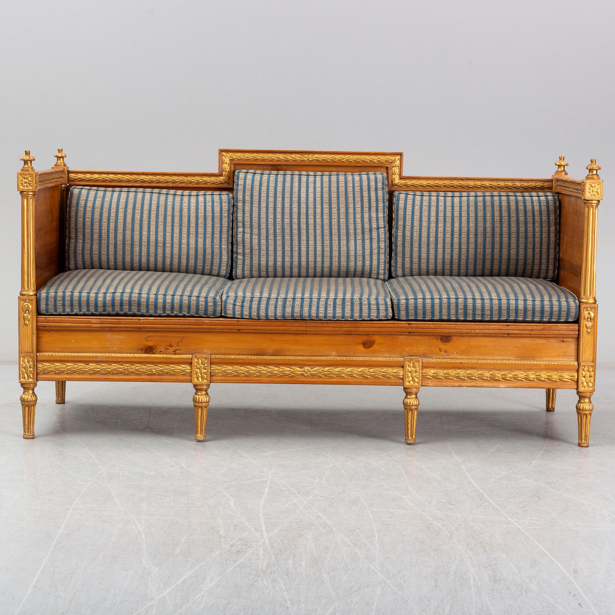 A late 18th century gustavian sofa.