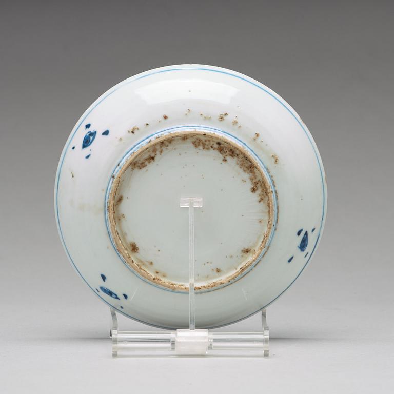 A set of nine blue and white dishes, Ming dynasty Tianqi/Chongzhen, 17th Century.