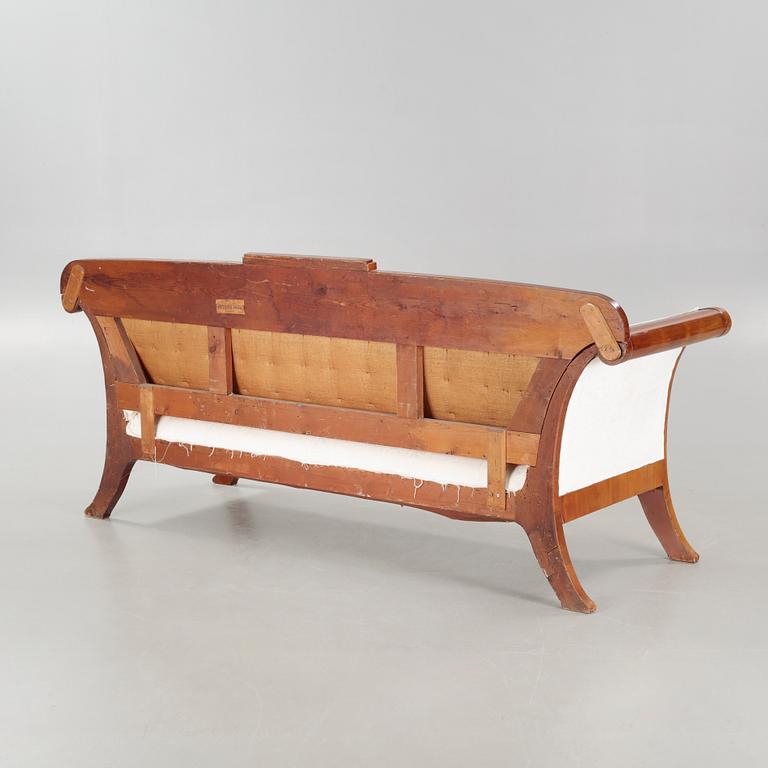 A Swedish Karl Johan sofa, made in the first half of the 20th century.