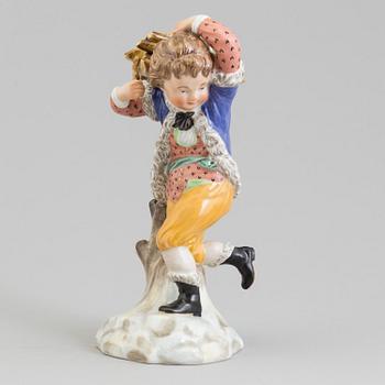 FIGURIN, porslin. "Vinter", Royal Copenhagen, Danmark, 1940-tal.