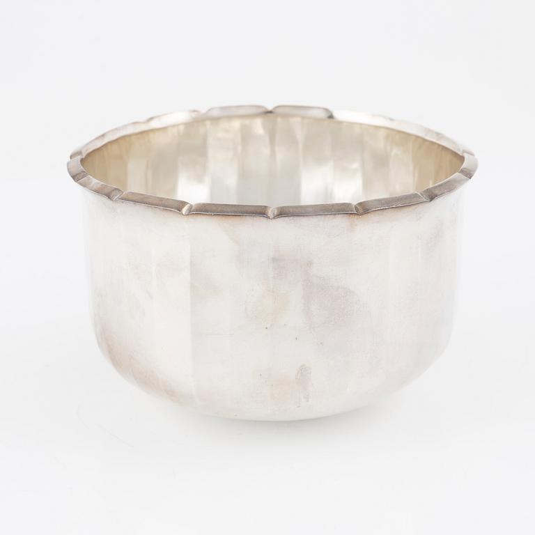 A 19th century silver bowl, marks of Karl-Heinz Sauer, Västerås.