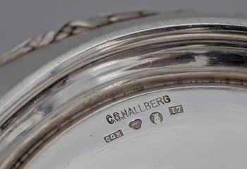 PARTI SILVER, 6 delar. Bla K Andersson, 1800-1900-tal. Ca 1102g.